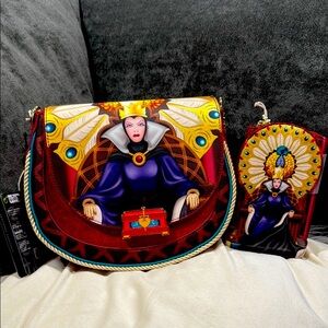 Loungefly Evil Queen Crossbody Bag - Red and Black